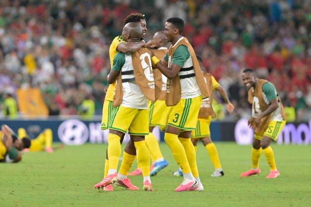 FIFA World Cup, WM, Weltmeisterschaft, Fussball 2026 - Group A - South Africa vs South Korea Players of South Africa celebrate after the FIFA World Cup 2026 group stage match South Africa against South Korea in Monterrey, Mexico, 24 June 2026. Monterrey Mexico  Copyright: xMIGUELxSIERRAx