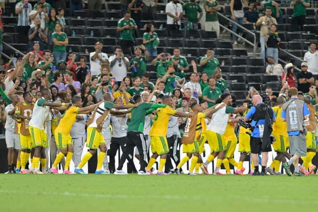 FIFA World Cup, WM, Weltmeisterschaft, Fussball 2026 - Group A - South Africa vs South Korea Players of South Africa celebrate after the FIFA World Cup 2026 group stage match South Africa against South Korea in Monterrey, Mexico, 24 June 2026. Monterrey Mexico  Copyright: xMIGUELxSIERRAx