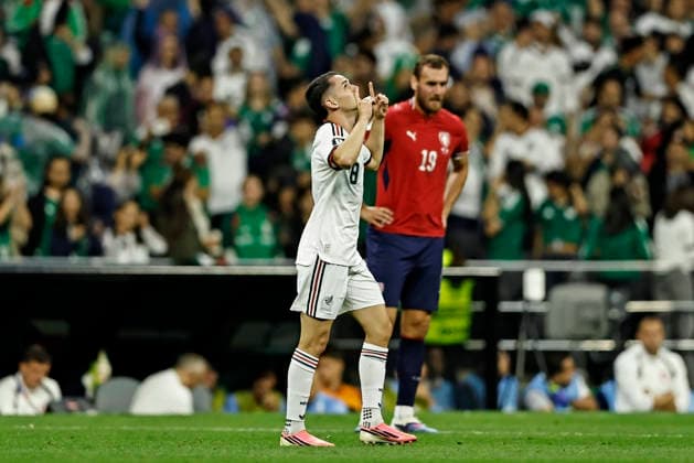 June 24, 2026, Mexico City, Mexico City, Mexico: Alvaro Fidalgo of Mexico celebrates after scoring the third goal of his team during the match between Mexico and Czech Republic for the 3st round of the group A of the FIFA World Cup, WM, Weltmeisterschaft, Fussball 2026, at Mexico City Stadium, in Mexico City, Mexico on June 24. 2026. Photo: DiaEsportivo FIFA World Cup 2026, Mexico Vs Czech Republic, Mexico City, Mexico  - ZUMAh208 20260624_zsp_h208_034 Copyright: xHeulerxAndreyx