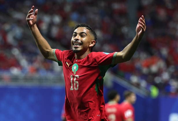 (260625) -- ATLANTA, June 25, 2026 -- Gessime Yassine of Morocco celebrates his goal during the group C match between Morocco and Haiti at the 2026 FIFA World Cup, WM, Weltmeisterschaft, Fussball at Atlanta Stadium in Atlanta, the United States, June 24, 2026. ) (SP)U.S.-ATLANTA-FOOTBALL-FIFA WORLD CUP-GROUP C-MAR VS HTI WangxKaiyan 
