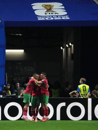 (260625) -- ATLANTA, June 25, 2026 -- Players of Morocco celebrate scoring during the group C match between Morocco and Haiti at the 2026 FIFA World Cup, WM, Weltmeisterschaft, Fussball at Atlanta Stadium in Atlanta, the United States, June 24, 2026. ) (SP)U.S.-ATLANTA-FOOTBALL-FIFA WORLD CUP-GROUP C-MAR VS HTI JuxHuanzong 