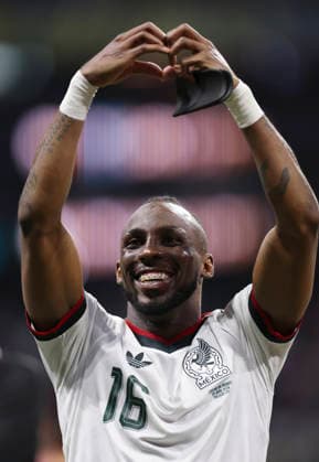 (260625) -- MEXICO CITY, June 25, 2026 -- Julian Quinones of Mexico gestures after a group A match between the Czech Republic and Mexico at the 2026 FIFA World Cup, WM, Weltmeisterschaft, Fussball at Mexico City Stadium in Mexico City, Mexico, June 24, 2026. (Photo by Xinhua) (SP)MEXICO-MEXICO CITY-FOOTBALL-FIFA WORLD CUP-GROUP A-CZE VS MEX FranciscoxCanedo 