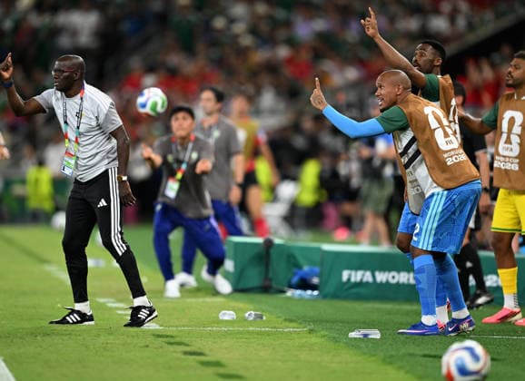 (260625) -- MONTERREY, June 25, 2026 -- Members of South Africa react during a group A match between South Africa and South Korea at the 2026 FIFA World Cup, WM, Weltmeisterschaft, Fussball at Estadio Monterrey in Monterrey, Mexico, on June 24, 2026. ) (SP)MEXICO-MONTERREY-FOOTBALL-FIFA WORLD CUP-GROUP A-RSA VS KOR WuxWei 