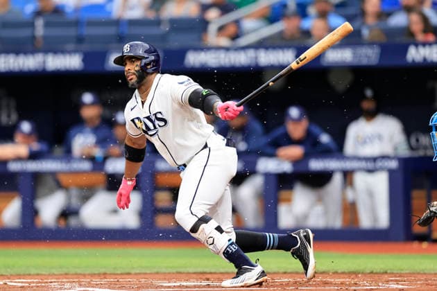 June 24, 2026, St. Petersburg, Florida, USA: Tampa Bay Rays designated hitter Yandy DoÂ­az (2) grounds out to Kansas City Royals shortstop Tyler Tolbert (2) during an MLB, Baseball Herren, USA game on June 24, 2026 at Tropicana Field. The Rays beat the Royals 5-3. St. Petersburg USA - ZUMAh180 20260624_zsp_h180_037 Copyright: xKimxHukarix