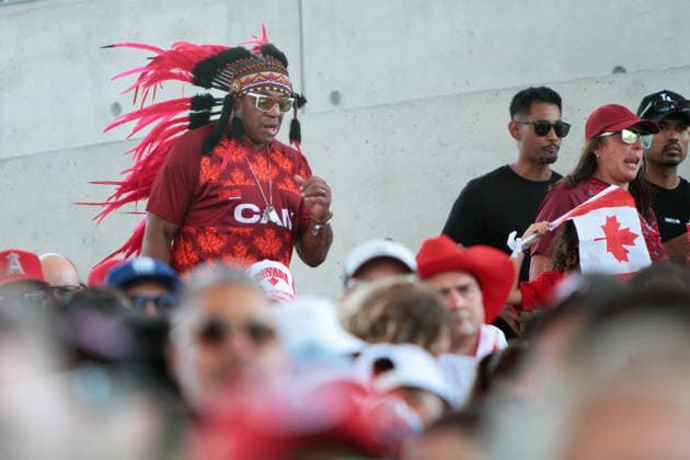 June 24, 2026, Vancouver, Bc, Canada: Fans of Canada and Switzerland watch the FIFA World Cup, WM, Weltmeisterschaft, Fussball 2026 match at vancouver FIFA Fan Festival at the PNE ground in Vancouve. Vancouver Canada - ZUMAa223 0859968371st Copyright: xMazyarxAsadix