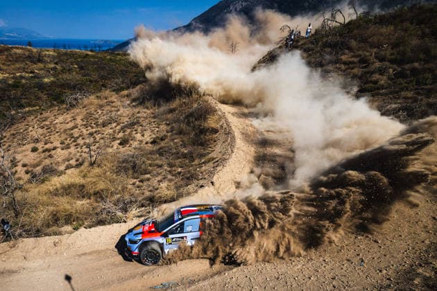 AUTO - WRC, Motorsport Rallye, WM - ACROPOLIS RALLY GREECE 2026 16 Adrien FOURMAUX, Alexandre CORIA, Hyundai i20 N Rally1, action during the 2026 Acropolis Rally Greece, 8th round of the 2026 WRC World Rally Car Championship, from June 25 to 28, 2026 at Loutraki, Greece - LoutrakiGreece  Copyright: xNikosxKatikisx