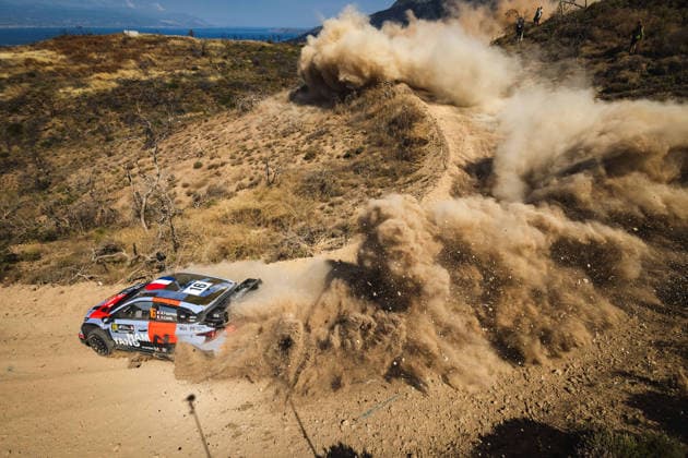 AUTO - WRC, Motorsport Rallye, WM - ACROPOLIS RALLY GREECE 2026 16 Adrien FOURMAUX, Alexandre CORIA, Hyundai i20 N Rally1, action during the 2026 Acropolis Rally Greece, 8th round of the 2026 WRC World Rally Car Championship, from June 25 to 28, 2026 at Loutraki, Greece - LoutrakiGreece  Copyright: xNikosxKatikisx