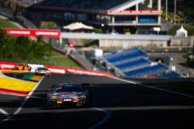 AUTO - GT WORLD CHALLENGE EUROPE ENDURANCE CUP - 24 HOURS OF SPA 2026 99, PEREIRA, Dylan (NED), FRASSINETI, Andrea (ITA), AKA, Alex (GER), Tresor Attempto Racing, Audi R8 LMS GT3 EVO II, GOLD, action, during the CrowdStrike 24 Hours of Spa 2026, 3rd round of the GT World Challenge Europe Endurance Cup 2026, from June 25 to 28, 2026 on the Circuit de Spa-Francorchamps, in Stavelot, Belgium - StavelotBelgium  Copyright: xMariusxHeckerx