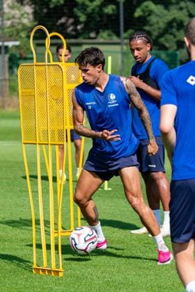 Gent s Filipe Alves Tiago pictured in action during a training session of Belgian first division soccer team KAA Gent, on Thursday 25 June 2026 in Gent, in preparation of the upcoming 2026-2027 Belgian first division soccer season. KURTxDESPLENTER  x179232041x
