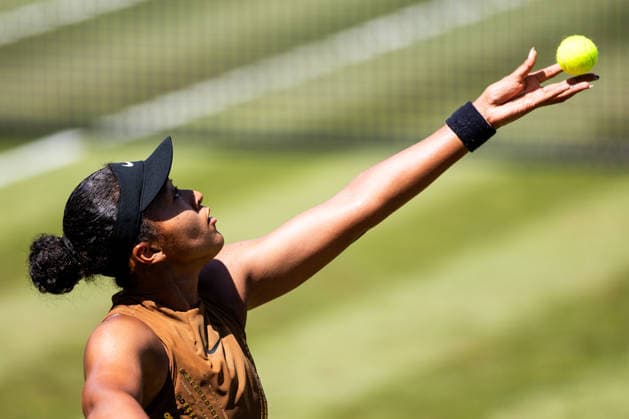 BAD HOMBURG, GERMANY - JUNE 25: Naomi Osaka (JPN) during the Bad Homburg Open powered by Solarwatt Singles match between Naomi Osaka (JPN) vs Ekaterina Alexandrova at Kurpark Bad Homburg on June 25, 2026 in Bad Homburg, Germany. Hessen Germany Copyright: xSteffiexWunderlx