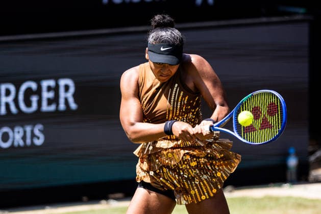BAD HOMBURG, GERMANY - JUNE 25: Naomi Osaka (JPN) during the Bad Homburg Open powered by Solarwatt Singles match between Naomi Osaka (JPN) vs Ekaterina Alexandrova at Kurpark Bad Homburg on June 25, 2026 in Bad Homburg, Germany. Hessen Germany Copyright: xSteffiexWunderlx