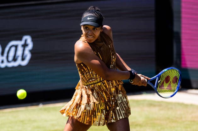 BAD HOMBURG, GERMANY - JUNE 25: Naomi Osaka (JPN) during the Bad Homburg Open powered by Solarwatt Singles match between Naomi Osaka (JPN) vs Ekaterina Alexandrova at Kurpark Bad Homburg on June 25, 2026 in Bad Homburg, Germany. Hessen Germany Copyright: xSteffiexWunderlx