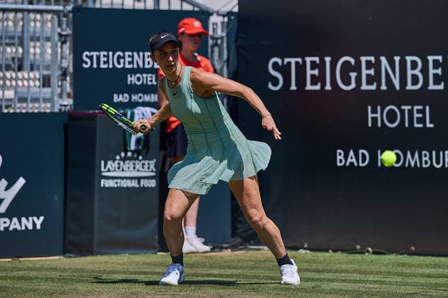 June 25, 2026, Bad Homburg, Hessen, Germany: Tamara Korpatsch of Germany returns with forehand during the BAD HOMBURG OPEN powered by SOLARWATTT- WTA500 - Womens Tennis, 25.6.2026 in Bad Homburg (Tennis-Club Bad Homburg), Germany Tennis 2026: WTA, Tennis Damen Bad Hombug Open: Quarterfinal: HSIEH WANG 6:4 6:3 KORPATSCH WEBLEY-SMITH  - ZUMAs343 20260625_zsp_s343_037 Copyright: xMathiasxSchulzx