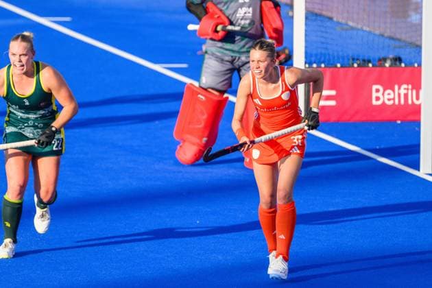 WAVER, 24-06-2026, Belfius Hockey Arena, FIH Hockey Pro League Women, Season 2025-2026. Guusje Moes during the game Australia - Netherlands (women). Australia - Netherlands (women)  x204637656x Copyright: