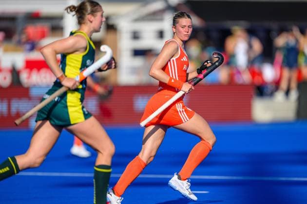WAVER, 24-06-2026, Belfius Hockey Arena, FIH Hockey Pro League Women, Season 2025-2026. Guusje Moes during the game Australia - Netherlands (women). Australia - Netherlands (women)  x204637662x Copyright: