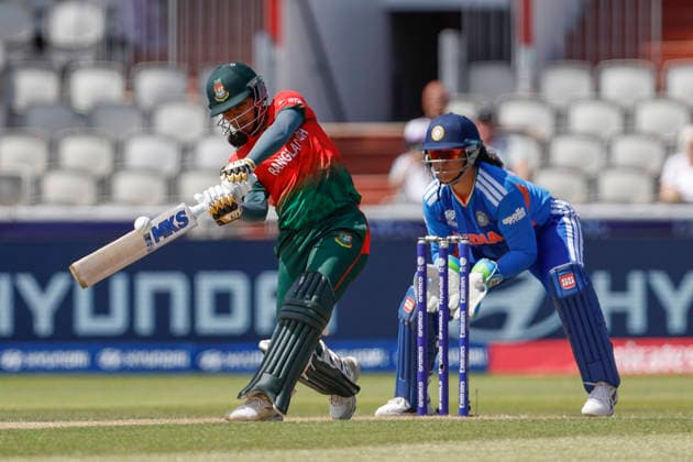India Women v Bangladesh Women, ICC Women s T20 World Cup Juairiya Ferdous of Bangladesh during the ICC Women s T20 World Cup match between India Women and Bangladesh Women at Old Trafford, Manchester, UK on 25 June 2026. Manchester Old Trafford Greater Manchester UK Editorial use only , Copyright: xGeorgexFranksx PSI-24419-0007