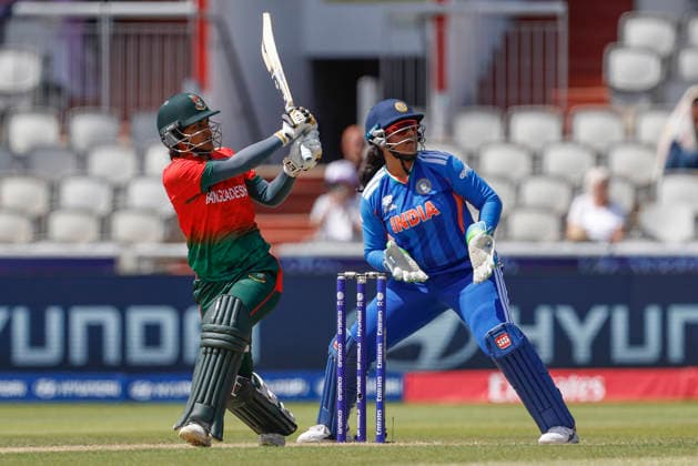 India Women v Bangladesh Women, ICC Women s T20 World Cup Juairiya Ferdous of Bangladesh during the ICC Women s T20 World Cup match between India Women and Bangladesh Women at Old Trafford, Manchester, UK on 25 June 2026. Manchester Old Trafford Greater Manchester UK Editorial use only , Copyright: xGeorgexFranksx PSI-24419-0008