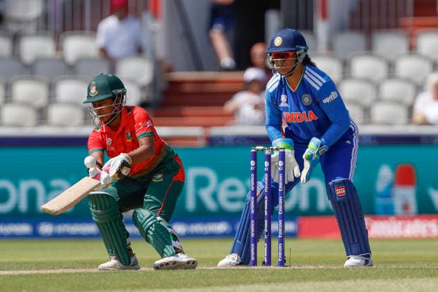 India Women v Bangladesh Women, ICC Women s T20 World Cup Dilara Akter of Bangladesh with a ramp shot during the ICC Women s T20 World Cup match between India Women and Bangladesh Women at Old Trafford, Manchester, UK on 25 June 2026. Manchester Old Trafford Greater Manchester UK Editorial use only , Copyright: xGeorgexFranksx PSI-24419-0010
