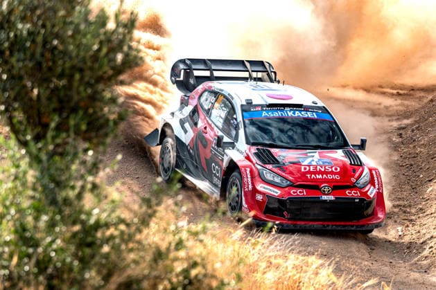 IPA86049821 - Takamoto Katsuta (JPN) and Aaron Johnston (IRL) in a Toyota GR Yaris Rally1 driving for Toyota Gazoo Racing WRT during the 8th round of the FIA WRC, Motorsport Rallye, WM EKO Acropolis Rally Greece, June 25, 2026  Copyright: xFedericoxManoni IPAxSportx xx 86049821