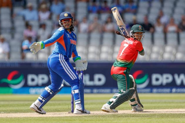 India Women v Bangladesh Women, ICC Women s T20 World Cup Juairiya Ferdous of Bangladesh during the ICC Women s T20 World Cup match between India Women and Bangladesh Women at Old Trafford, Manchester, UK on 25 June 2026. Manchester Old Trafford Greater Manchester UK Editorial use only , Copyright: xGeorgexFranksx PSI-24419-0019