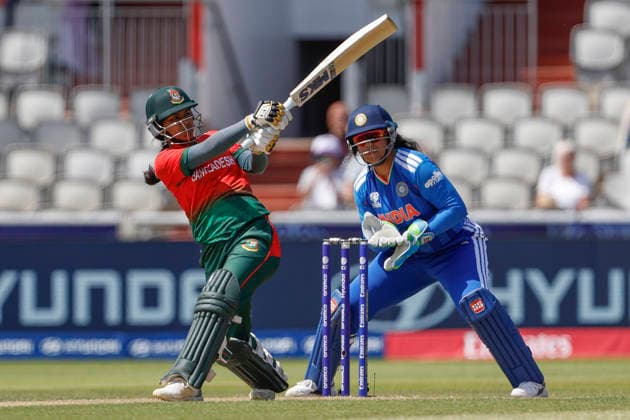 India Women v Bangladesh Women, ICC Women s T20 World Cup Juairiya Ferdous of Bangladesh during the ICC Women s T20 World Cup match between India Women and Bangladesh Women at Old Trafford, Manchester, UK on 25 June 2026. Manchester Old Trafford Greater Manchester UK Editorial use only , Copyright: xGeorgexFranksx PSI-24419-0020