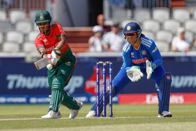 India Women v Bangladesh Women, ICC Women s T20 World Cup Dilara Akter of Bangladesh during the ICC Women s T20 World Cup match between India Women and Bangladesh Women at Old Trafford, Manchester, UK on 25 June 2026. Manchester Old Trafford Greater Manchester UK Editorial use only , Copyright: xGeorgexFranksx PSI-24419-0021