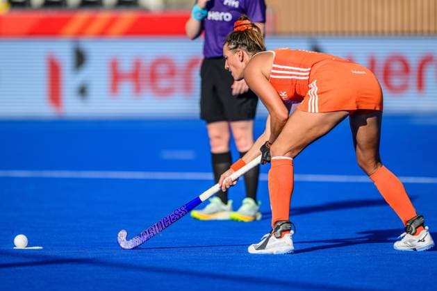 WAVER, 24-06-2026, Belfius Hockey Arena, FIH Hockey Pro League Women, Season 2025-2026. Frederique Matla preparing for a penalty stroke during the game Australia - Netherlands (women). Australia - Netherlands (women)  x204638644x Copyright: