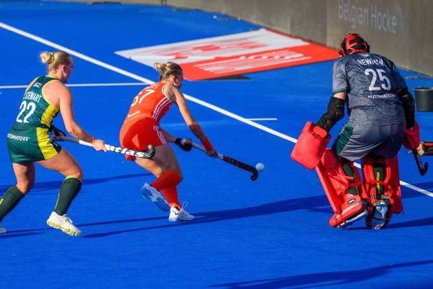 WAVER, 24-06-2026, Belfius Hockey Arena, FIH Hockey Pro League Women, Season 2025-2026. Guusje Moes during the game Australia - Netherlands (women). Australia - Netherlands (women)  x204638776x Copyright: