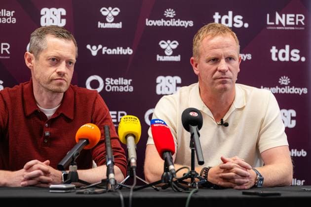 Edinburgh, Scotland, 06.25.2026. Belgium coach Wouter Vrancken is confirmed as Derek McInnes successor at Hearts Fc at Tynecastle stadium in Edinburgh. Heart of Midlothian press conference, PK, Pressekonferenz to Unveil their New Manager, Football, Tynecastle Park, Edinburgh, Scotland, UK - 25 Jun 2026Edinburgh Tynecastle Park United Kingdom  Copyright: xEuanxCherry Shutterstockx 16961552e