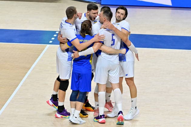 LJUBLJANA, SLOVENIA - JUNE 25: Team Ukraine during the FIVB Men s Volleyball Nations League match between Ukraine and Italy at Arena Stozice, Ljubljana on June 25, 2026 in Ljubljana, Slovenia. (Photo by Igor Kupljenik Sports Press Photo).  Copyright: xIgorxKupljenikx xSPPx Sportspressphoto_SPR176589
