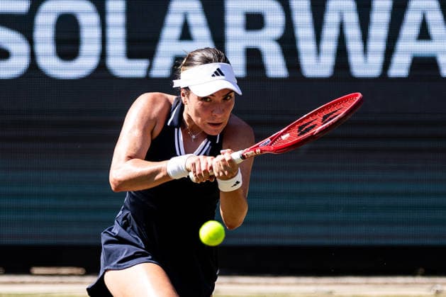 BAD HOMBURG, GERMANY - JUNE 25: Elena-Gabriela Ruse (ROU) during the Bad Homburg Open powered by Solarwatt Singles match between Emma Navarro (USA) vs Elena-Gabriela Ruse (ROU) at Kurpark Bad Homburg on June 25, 2026 in Bad Homburg, Germany. Hessen Germany Copyright: xSteffiexWunderlx