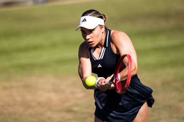 BAD HOMBURG, GERMANY - JUNE 25: Elena-Gabriela Ruse (ROU) during the Bad Homburg Open powered by Solarwatt Singles match between Emma Navarro (USA) vs Elena-Gabriela Ruse (ROU) at Kurpark Bad Homburg on June 25, 2026 in Bad Homburg, Germany. Hessen Germany Copyright: xSteffiexWunderlx