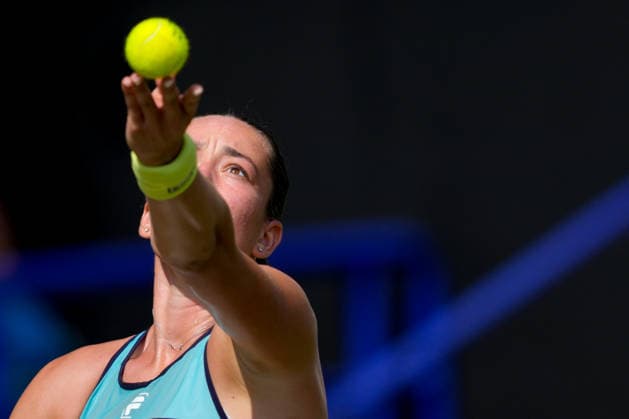 Lexus Eastbourne Open - Day Four Tereza Valentova of the Czech Republic competes during her quarterfinal match against Tatjana Maria of Germany at the 2026 Lexus Eastbourne Open Women s tennis tournament at the Devonshire Park Lawn Tennis Club in Eastbourne, England, on June 25, 2026. Eastbourne United Kingdom  Copyright: xOwenxHammondx originalFilename:hammond-2026lexu260625_npIlt.jpg