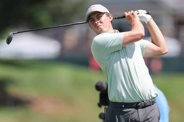 CROMWELL, CT - JUNE 25: Matt Fitzpatrick of the England hits the ball on the second tee during the first round of the Travelers Championship 2026 at TPC River Highlands on June 25, 2026 in Cromwell, Connecticut. (Photo by Andrew Mordzynski Icon Sportswire) GOLF: JUN 25 PGA, Golf Herren Travelers Championship EDITORIAL USE ONLY Icon2606258012840