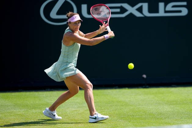 Lexus Eastbourne Open - Day Four Tatjana Maria of Germany competes against Tereza Valentova of the Czech Republic during their quarterfinal match at the 2026 Lexus Eastbourne Open Women s tennis tournament at the Devonshire Park Lawn Tennis Club in Eastbourne, England, on June 25, 2026. Eastbourne United Kingdom  Copyright: xOwenxHammondx originalFilename:hammond-2026lexu260625_npQJh.jpg