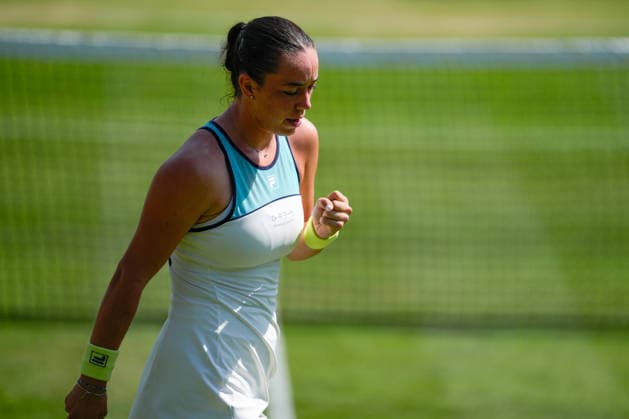 Lexus Eastbourne Open - Day Four Tereza Valentova of the Czech Republic competes during her quarterfinal match against Tatjana Maria of Germany at the 2026 Lexus Eastbourne Open Women s tennis tournament at the Devonshire Park Lawn Tennis Club in Eastbourne, England, on June 25, 2026. Eastbourne United Kingdom  Copyright: xOwenxHammondx originalFilename:hammond-2026lexu260625_npt6z.jpg