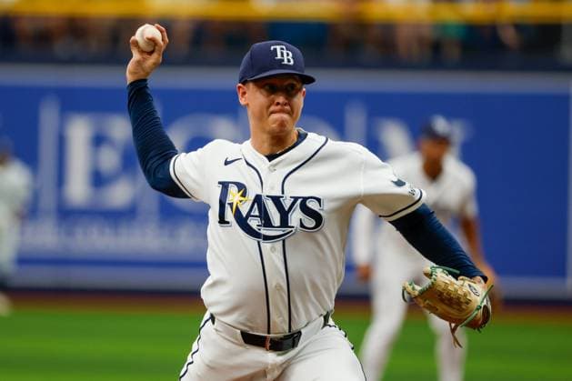 June 25, 2026, St. Petersburg, Florida, USA: Tampa Bay Rays pitcher Casey Legumina (67) pitches to Kansas City Royals first baseman Jac Caglianone (14) during the first inning at Tropicana Field on Thursday, June 25, 2026, in St. Petersburg. St. Petersburg USA - ZUMAs70_ 0860023392st Copyright: xJeffereexWoox
