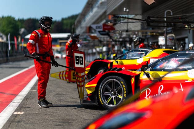 AUTO - GT WORLD CHALLENGE EUROPE ENDURANCE CUP - 24 HOURS OF SPA 2026 50, WADOUX, Lilou (FRA), LECLERC, Arthur (MON), GELAEL, Sean (IDN), AF Corse, Ferrari 296 GT3 EVO, PRO, pitlane during the CrowdStrike 24 Hours of Spa 2026, 3rd round of the GT World Challenge Europe Endurance Cup 2026, from June 25 to 28, 2026 on the Circuit de Spa-Francorchamps, in Stavelot, Belgium - StavelotBelgium  Copyright: xMariusxHeckerx