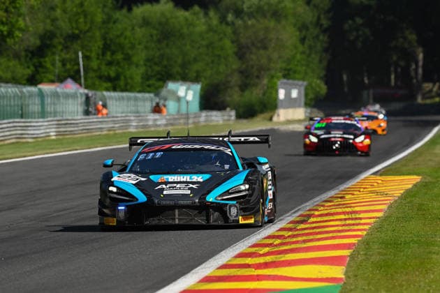 AUTOMOBILE : 24 Heures de SPA Francorchamps - 25 06 2026 23 Team RJN (GBR) McLaren 720S GT3 EVO (SILVER) driven by Horatio FITZ-SIMON (GBR) Maxwell LYNN (GBR) Ben DÖRR (GER) Wyatt BRICHACEK (USA), during the CrowdStrike 24 Hours of SPA, 4th round of the GT World Challenge Europe Championship (SRO) on the SPA Francorchamps circuit in Belgium The 25th June 2026. SPA-FRANCORCHAMPSBelgium  Copyright: xMPSxAGENCYx