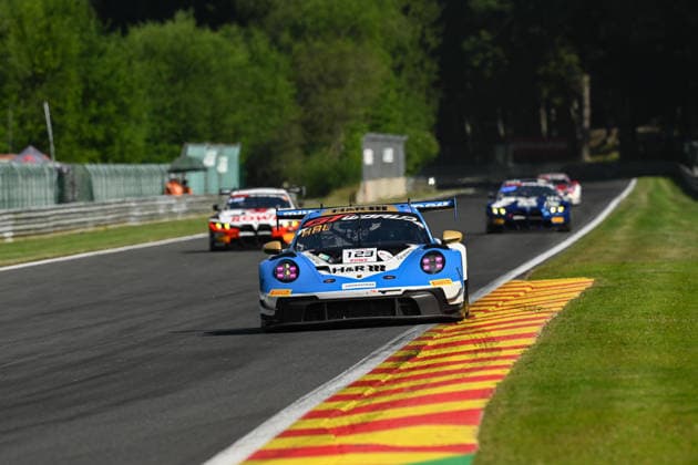 AUTOMOBILE : 24 Heures de SPA Francorchamps - 25 06 2026 123 Muehlner Motorsport (BEL) Porsche 911 GT3 R (992) EVO (BRONZE) driven by Tobias MÜLLER (GER) Bayley HALL (AUS) Armand FUMAL (BEL) Andres LATORRE (AUS), during the CrowdStrike 24 Hours of SPA, 4th round of the GT World Challenge Europe Championship (SRO) on the SPA Francorchamps circuit in Belgium The 25th June 2026. SPA-FRANCORCHAMPSBelgium  Copyright: xMPSxAGENCYx