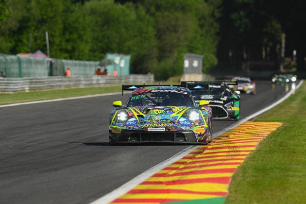 AUTOMOBILE : 24 Heures de SPA Francorchamps - 25 06 2026 79 Tsunami RT (SNM) Porsche 911 GT3 R (992) EVO (PRO-AM) driven by Johannes ZELGER (ITA) Fabio BABINI (ITA) Nico MENZEL (GER) Hiroshi HAMAGUCHI (JPN), during the CrowdStrike 24 Hours of SPA, 4th round of the GT World Challenge Europe Championship (SRO) on the Spa-Francorchamps circuit in Belgium The 25th June 2026. SPA-FRANCORCHAMPSBelgium  Copyright: xMPSxAGENCYx