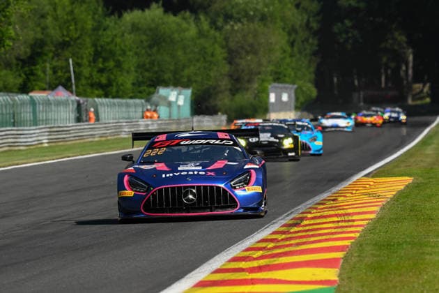 AUTOMOBILE : 24 Heures de SPA Francorchamps - 25 06 2026 222 2Seas Motorsport (BRN) Mercedes-AMG GT3 EVO (BRONZE) driven by Reece BARR (GBR) Charles DAWSON (GBR) Kiern JEWISS (GBR) Garnet PATTERSON (AUS), during the CrowdStrike 24 Hours of SPA, 4th round of the GT World Challenge Europe Championship (SRO) on the SPA Francorchamps circuit in Belgium The 25th June 2026. SPA-FRANCORCHAMPSBelgium  Copyright: xMPSxAGENCYx