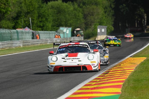 AUTOMOBILE : 24 Heures de SPA Francorchamps - 25 06 2026 9 Pure Rxcing (LTU) Porsche 911 GT3 R EVO (SILVER) driven by Aleksei NESOV (SLO) Aliaksandr MALYKHIN (GBR) Max HOFER (AUT) Enzo TRULLI (ITA), during the CrowdStrike 24 Hours of SPA, 4th round of the GT World Challenge Europe Championship (SRO) on the SPA Francorchamps circuit in Belgium The 25th June 2026. SPA-FRANCORCHAMPSBelgium  Copyright: xMPSxAGENCYx