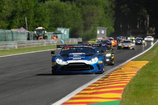 AUTOMOBILE : 24 Heures de SPA Francorchamps - 25 06 2026 56 Ecurie Ecosse Blackthorn (GBR) Aston Martin Vantage AMR GT3 EVO (BRONZE) driven by Jonathan ADAM (GBR) Romain LEROUX (FRA) Giacomo PETROBELLI (ITA) Lorcan HANAFIN (GBR), during the CrowdStrike 24 Hours of SPA, 4th round of the GT World Challenge Europe Championship (SRO) on the SPA Francorchamps circuit in Belgium The 25th June 2026. SPA-FRANCORCHAMPSBelgium  Copyright: xMPSxAGENCYx