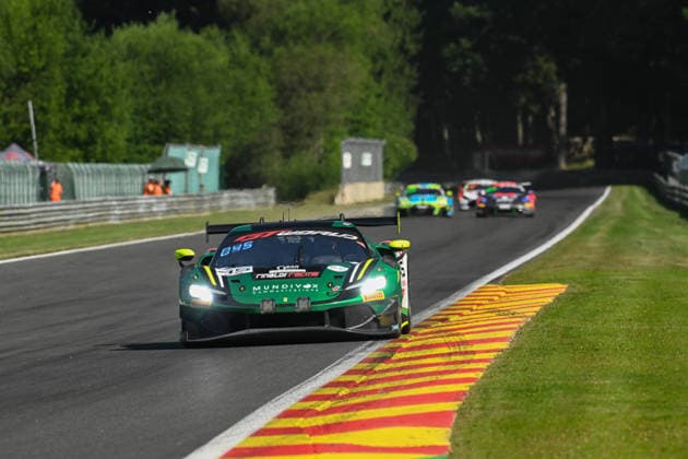 AUTOMOBILE : 24 Heures de SPA Francorchamps - 25 06 2026 45 Rinaldi Racing (GER) Ferrari 296 GT3 EVO (SILVER) driven by Rafael DURAN (ITA) Dylan MEDLER (USA) David PEREL (RSA) Alessandro BALZAN (USA), during the CrowdStrike 24 Hours of SPA, 4th round of the GT World Challenge Europe Championship (SRO) on the SPA Francorchamps circuit in Belgium The 25th June 2026. SPA-FRANCORCHAMPSBelgium  Copyright: xMPSxAGENCYx