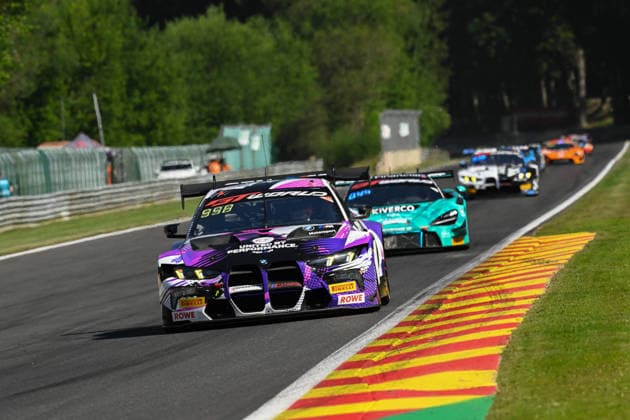 AUTOMOBILE : 24 Heures de SPA Francorchamps - 25 06 2026 998 Rowe Racing (GER) BMW M4 GT3 EVO (GOLD) driven by Ugo DE WILDE (BEL) Tim TRAMNITZ (GER) Jens KLINGMANN (GER), during the CrowdStrike 24 Hours of SPA, 4th round of the GT World Challenge Europe Championship (SRO) on the SPA Francorchamps circuit in Belgium The 25th June 2026. SPA-FRANCORCHAMPSBelgium  Copyright: xMPSxAGENCYx