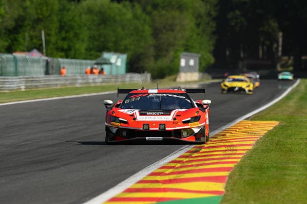 AUTOMOBILE : 24 Heures de SPA Francorchamps - 25 06 2026 71 Selected Car Racing (DEN) Ferrari 296 GT3 EVO (GOLD) driven by Frederik SCHANDORFF (DEN) Malte EBDRUP (DEN) Simon BIRCH (DEN) Conrad LAURSEN (DEN), during the CrowdStrike 24 Hours of SPA, 4th round of the GT World Challenge Europe Championship (SRO) on the Spa-Francorchamps circuit in Belgium The 25th June 2026. SPA-FRANCORCHAMPSBelgium  Copyright: xMPSxAGENCYx