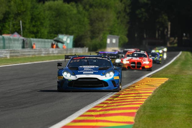 AUTOMOBILE : 24 Heures de SPA Francorchamps - 25 06 2026 56 Ecurie Ecosse Blackthorn (GBR) Aston Martin Vantage AMR GT3 EVO (BRONZE) driven by Jonathan ADAM (GBR) Romain LEROUX (FRA) Giacomo PETROBELLI (ITA) Lorcan HANAFIN (GBR), during the CrowdStrike 24 Hours of SPA, 4th round of the GT World Challenge Europe Championship (SRO) on the SPA Francorchamps circuit in Belgium The 25th June 2026. SPA-FRANCORCHAMPSBelgium  Copyright: xMPSxAGENCYx