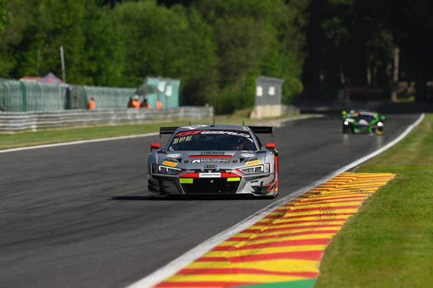 AUTOMOBILE : 24 Heures de SPA Francorchamps - 25 06 2026 99 Tresor Attempto Racing (GER) Audi R8 LMS GT3 EVO II (GOLD) driven by Dylan PEREIRA (NED) Andrea FRASSINETI (ITA) Alex AKA (GER), during the CrowdStrike 24 Hours of SPA, 4th round of the GT World Challenge Europe Championship (SRO) on the Spa-Francorchamps circuit in Belgium The 25th June 2026. SPA-FRANCORCHAMPSBelgium  Copyright: xMPSxAGENCYx