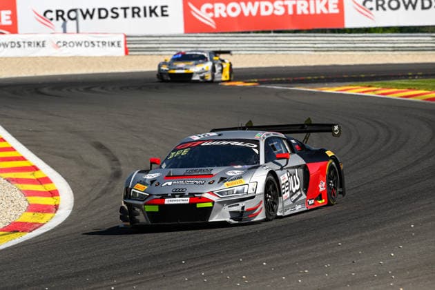 AUTOMOBILE : 24 Heures de SPA Francorchamps - 25 06 2026 99 Tresor Attempto Racing (GER) Audi R8 LMS GT3 EVO II (GOLD) driven by Dylan PEREIRA (NED) Andrea FRASSINETI (ITA) Alex AKA (GER), during the CrowdStrike 24 Hours of SPA, 4th round of the GT World Challenge Europe Championship (SRO) on the Spa-Francorchamps circuit in Belgium The 25th June 2026. SPA-FRANCORCHAMPSBelgium  Copyright: xMPSxAGENCYx